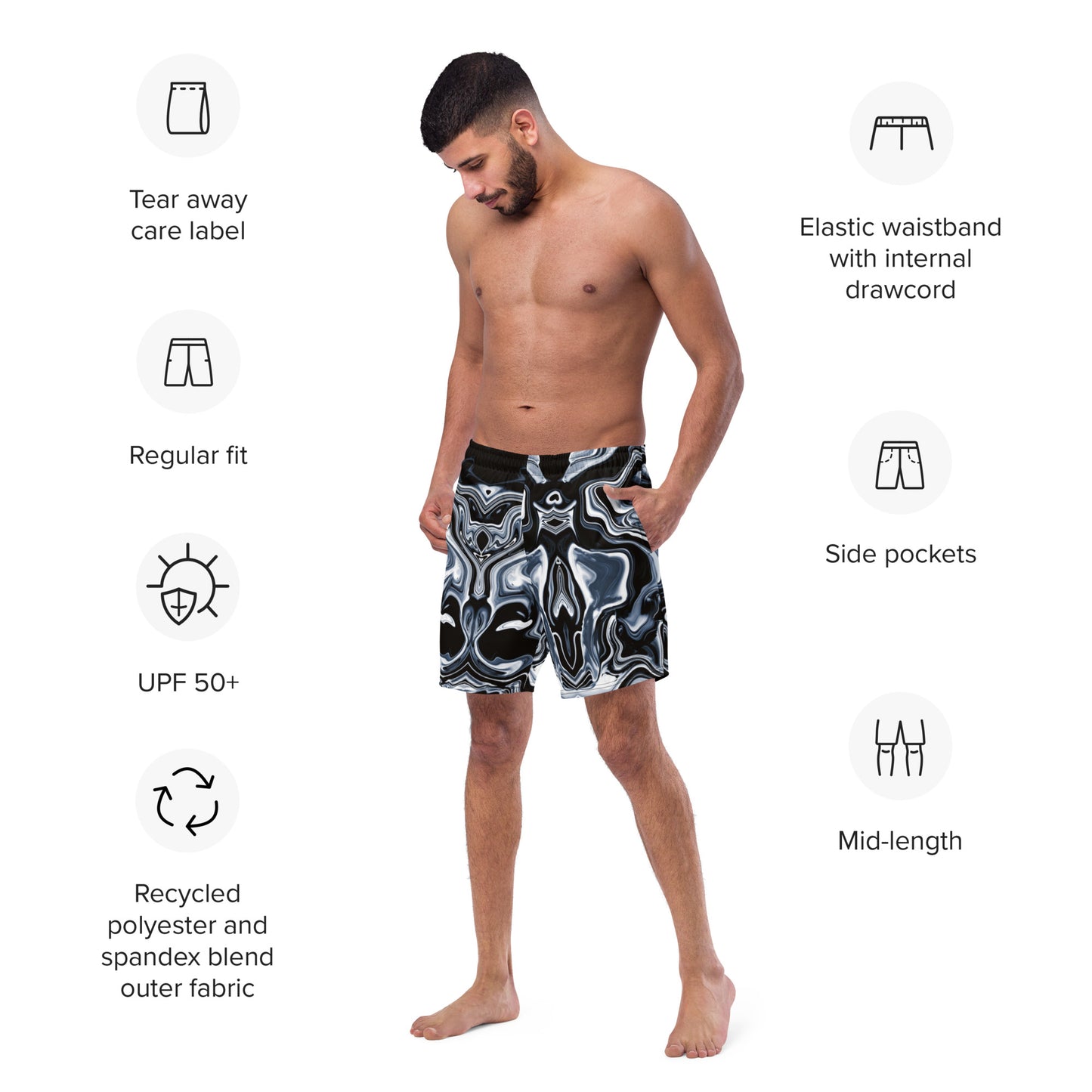 Everyday Liquid Metal Men's Swim Trunks