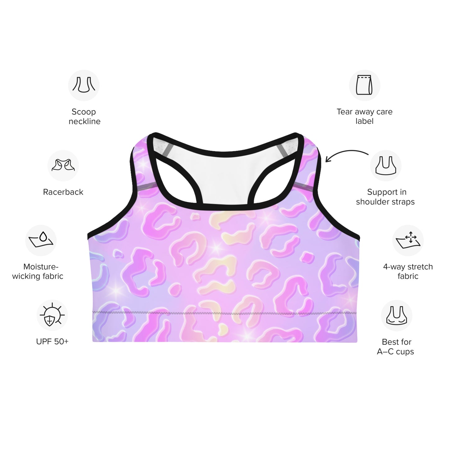 Cheetah Dazzle Sports Bra