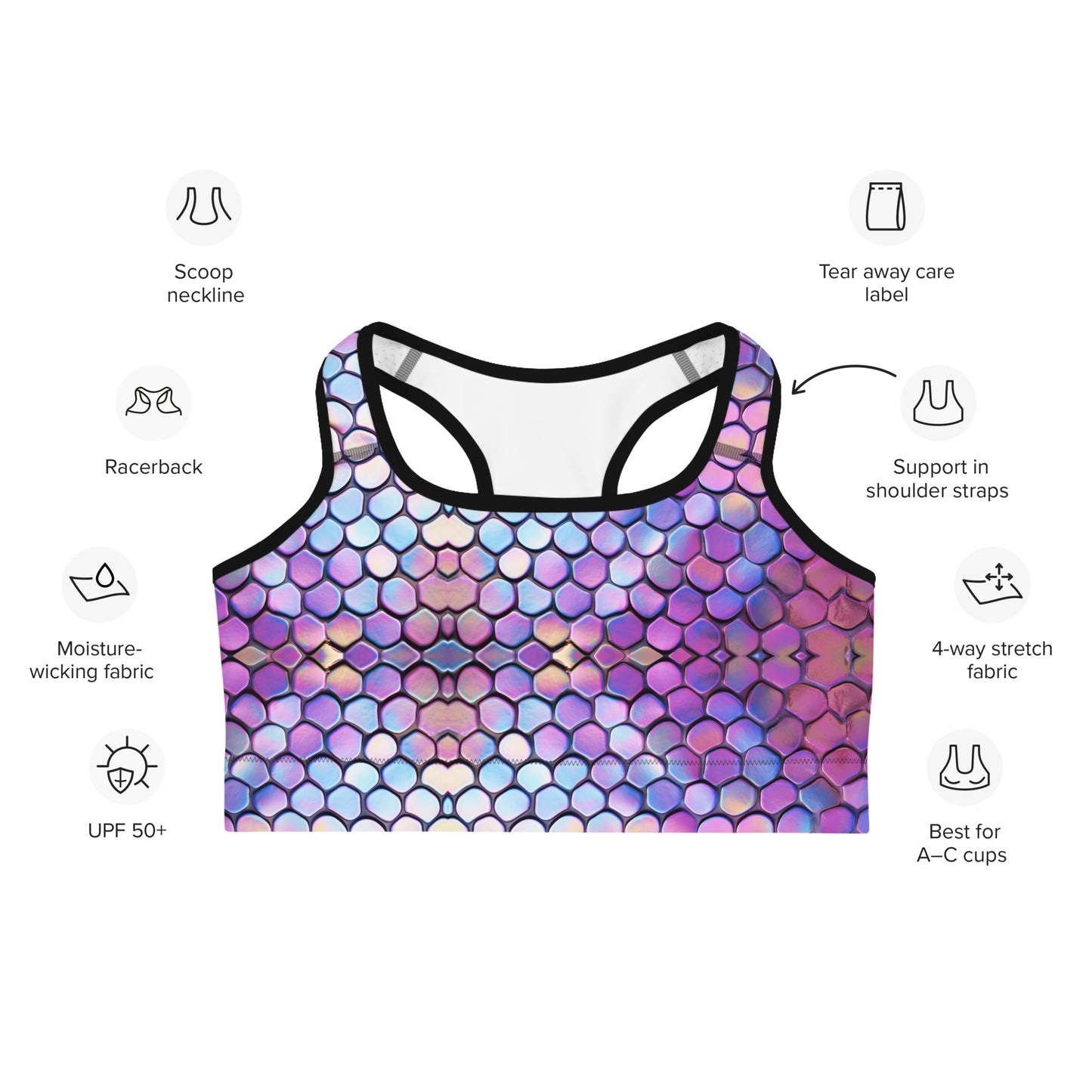 Mermaid Tail Sports Bra