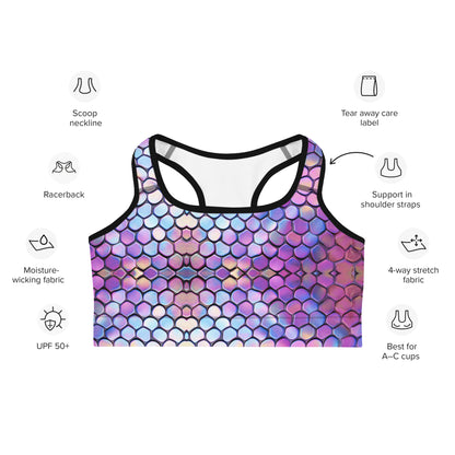 Mermaid Tail Sports Bra