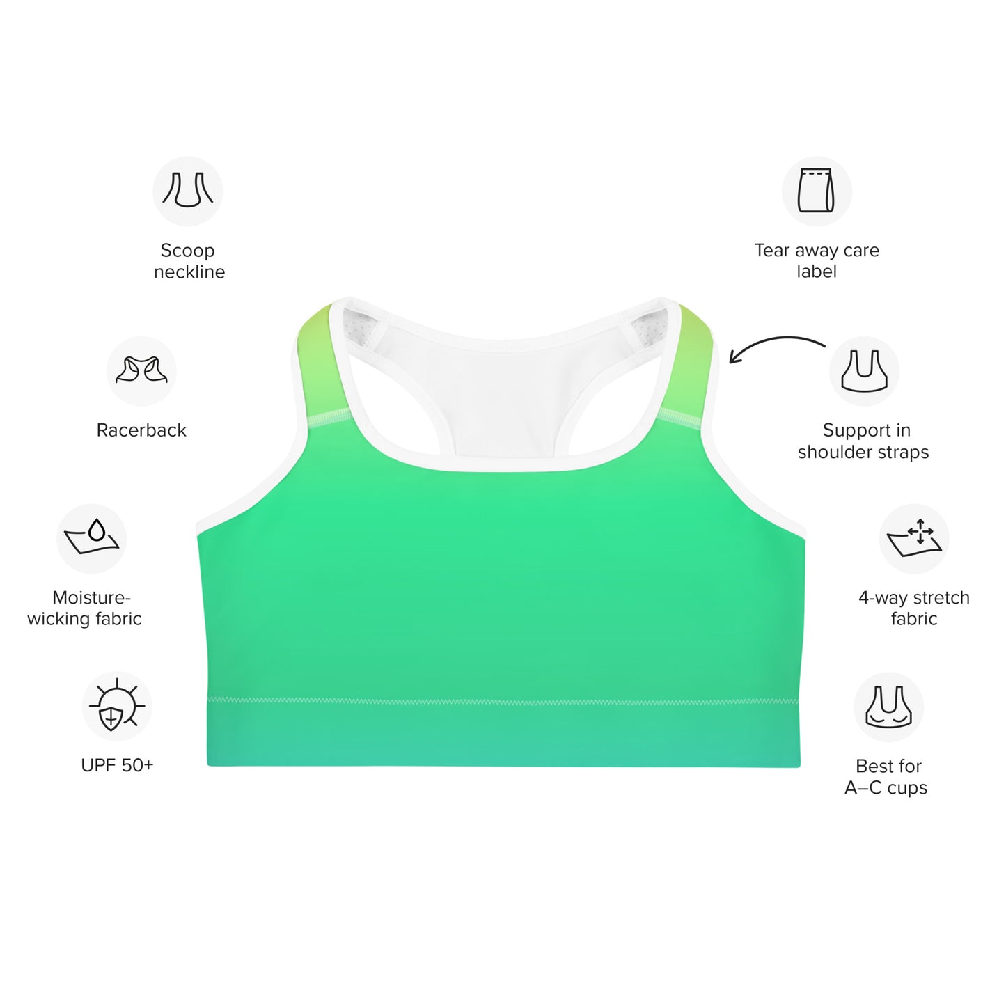 Everyday Sunset Lime Sports Bra