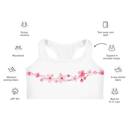 Cherry Blossom Sports Bra