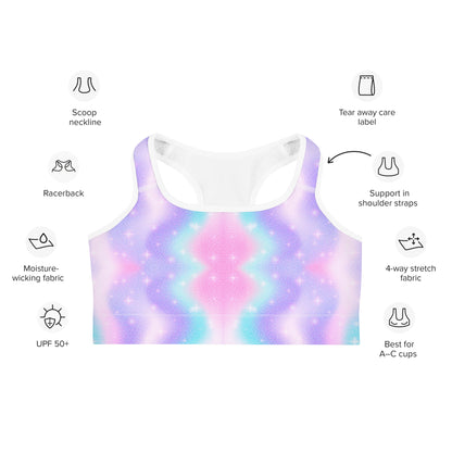 Unicorn Sparkles Sports Bra