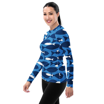 Special Edition - Love of the Ocean Blue Fish Women's Rash Guard