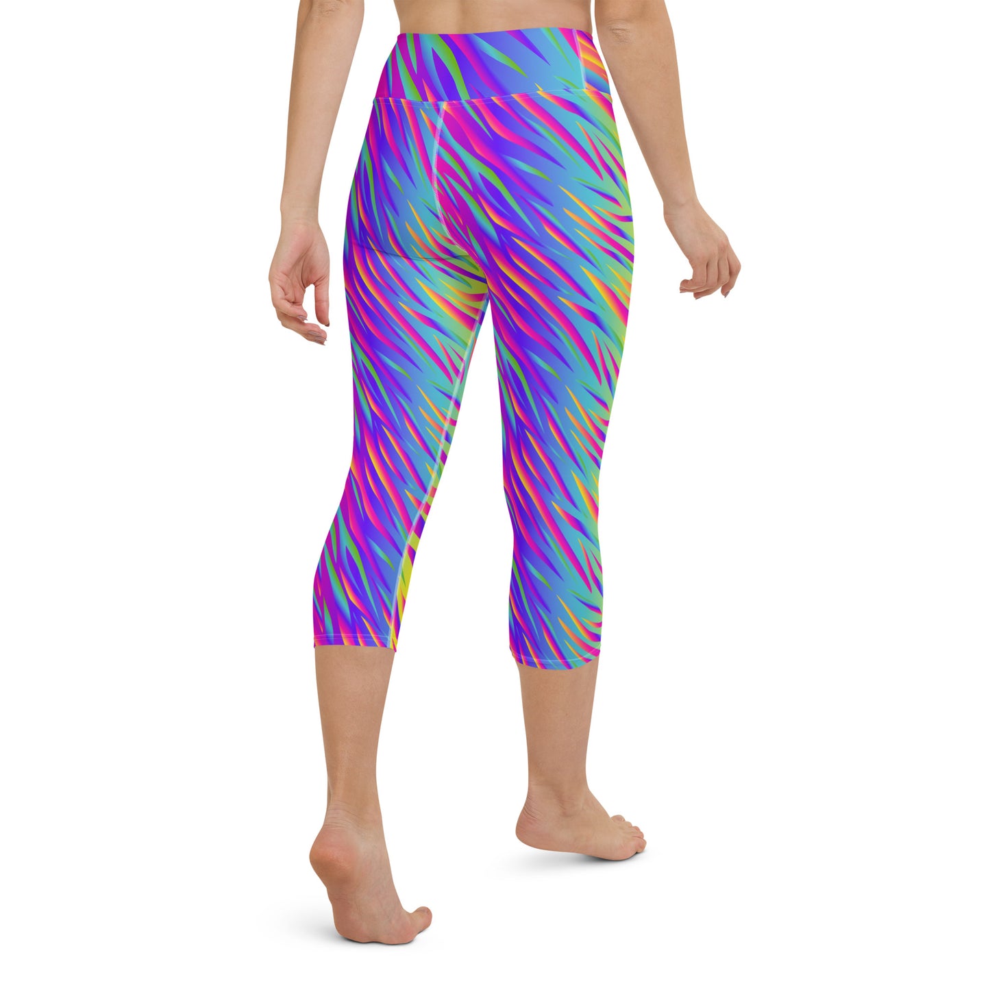 Rainbow Tiger Yoga Capri Leggings