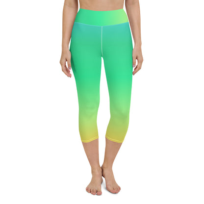 Everyday Sunset Lime Yoga Capri Leggings