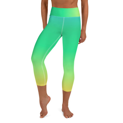 Everyday Sunset Lime Yoga Capri Leggings