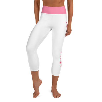 Cherry Blossom Yoga Capri Leggings