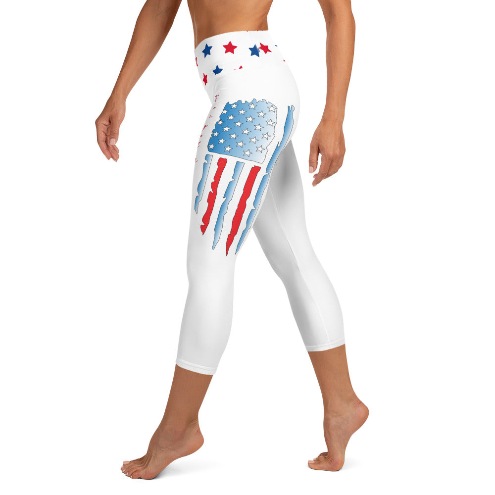 Support Our Troops Yoga Capri Leggings