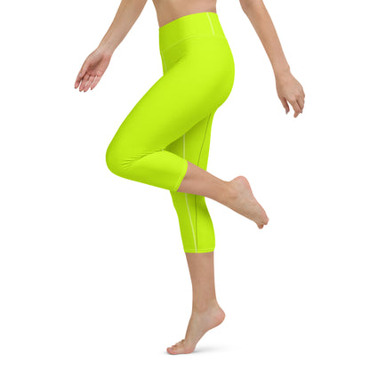 Everyday Neon Lime Yoga Capri Leggings