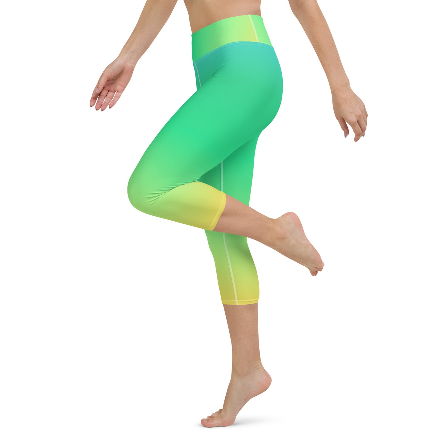 Everyday Sunset Lime Yoga Capri Leggings