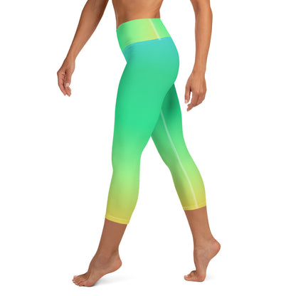 Everyday Sunset Lime Yoga Capri Leggings