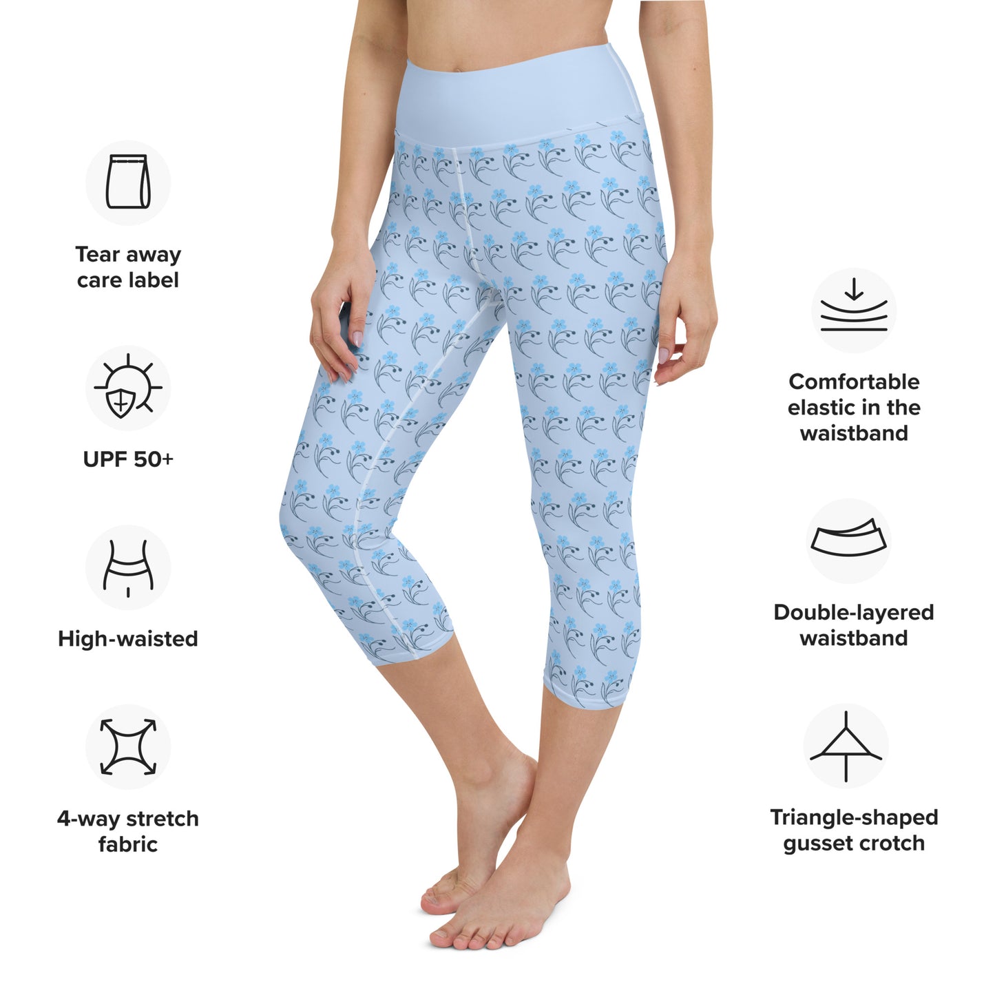 Leggings capri de yoga Everyday Essentials en azul