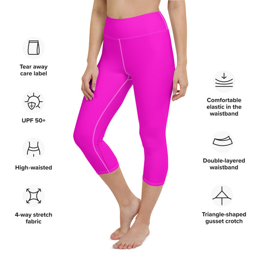Everyday Bright Pink Yoga Capri Leggings