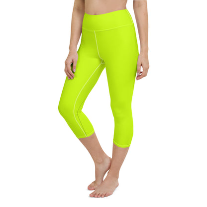 Everyday Neon Lime Yoga Capri Leggings