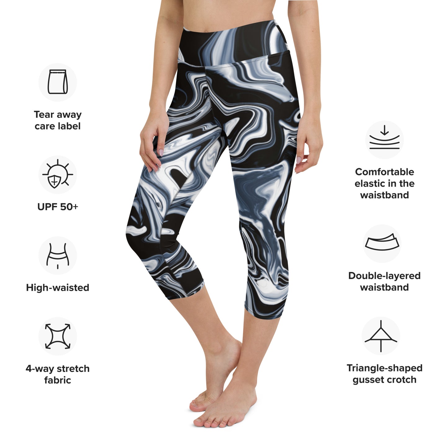 Everyday Liquid Metal Yoga Capri Leggings