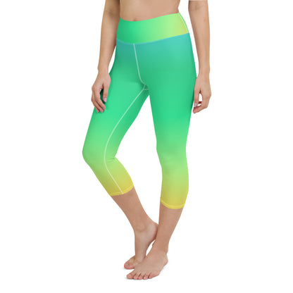 Everyday Sunset Lime Yoga Capri Leggings