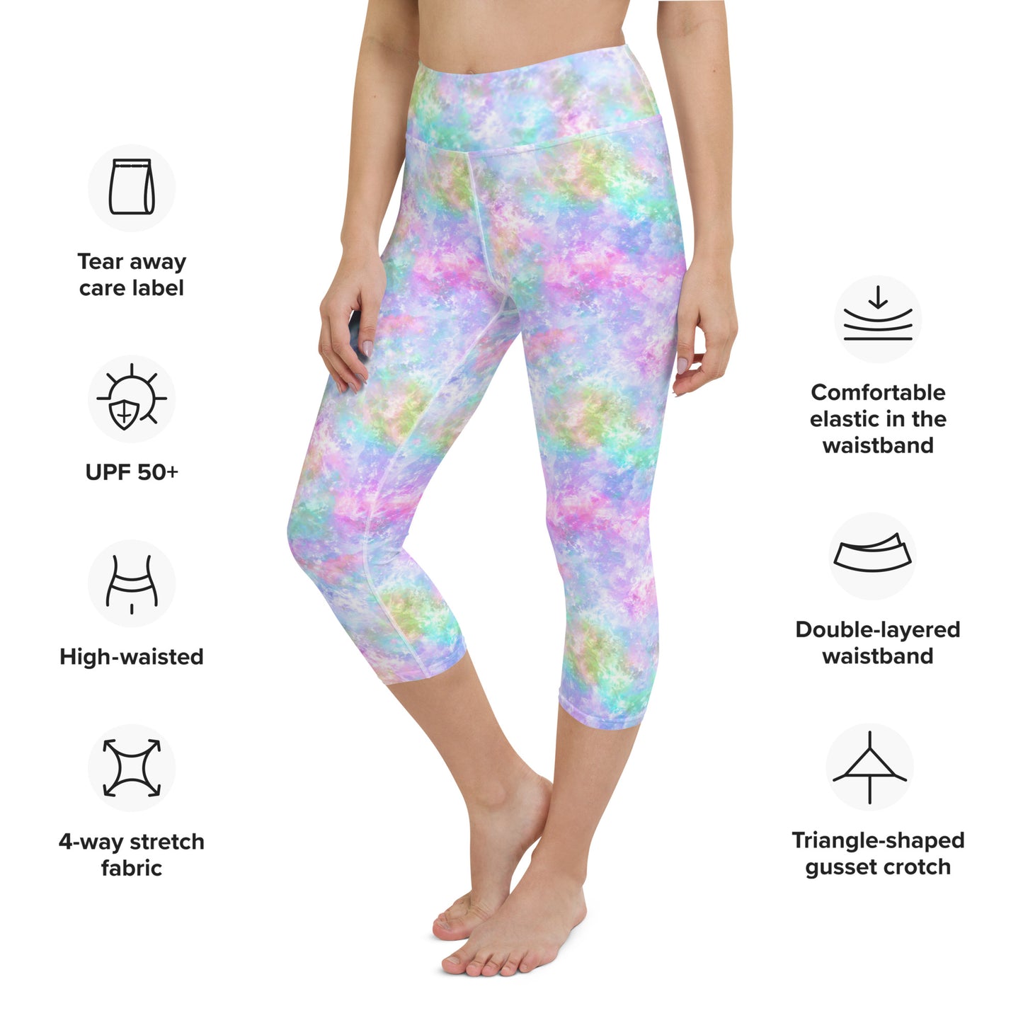 Unicorn Galaxy Yoga Capri Leggings