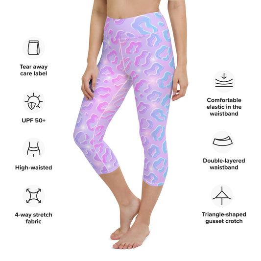 Cheetah Dazzle Yoga Capri Leggings