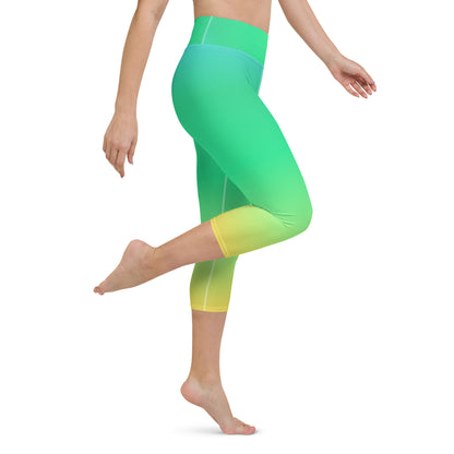 Everyday Sunset Lime Yoga Capri Leggings