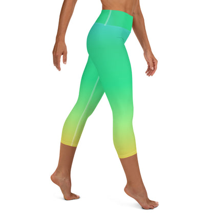 Everyday Sunset Lime Yoga Capri Leggings