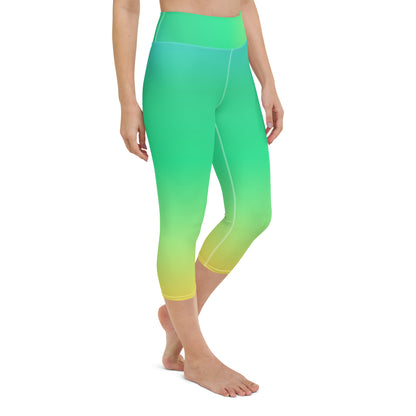 Everyday Sunset Lime Yoga Capri Leggings