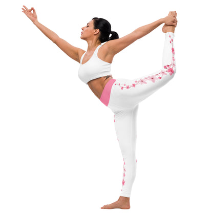 Cherry Blossom Yoga Leggings