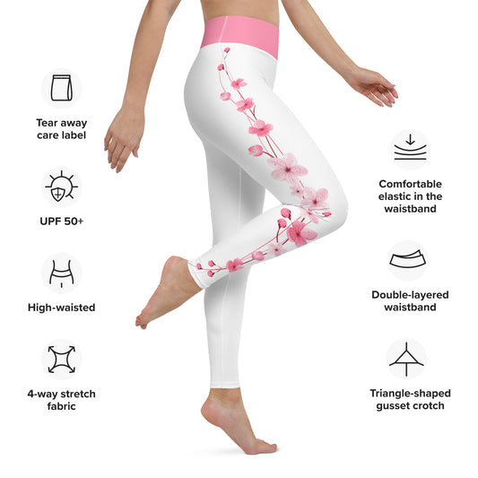 Cherry Blossom Yoga Leggings