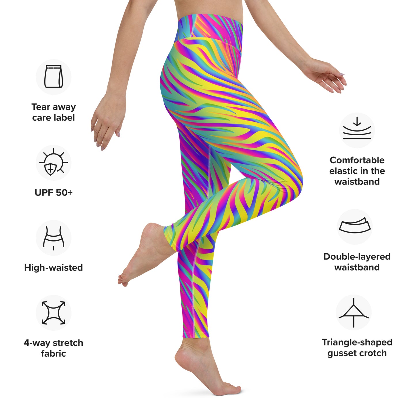 Rainbow Tiger Yoga Leggings