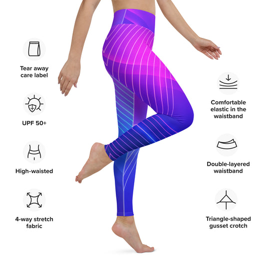 Neon Lines Yoga Leggings