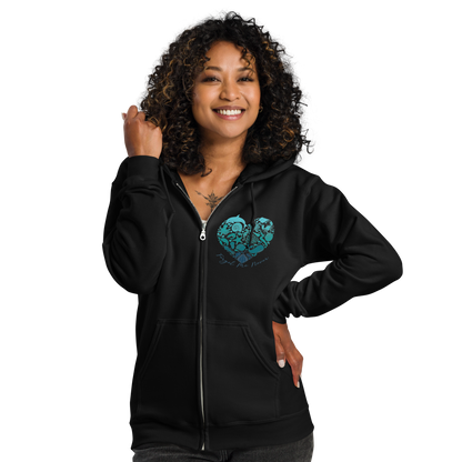 Love of the Ocean Zip Up Hoodie