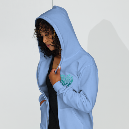 Love of the Ocean Zip Up Hoodie