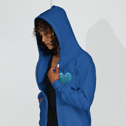 Love of the Ocean Zip Up Hoodie