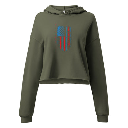 Support Our Troops Crop Hoodie