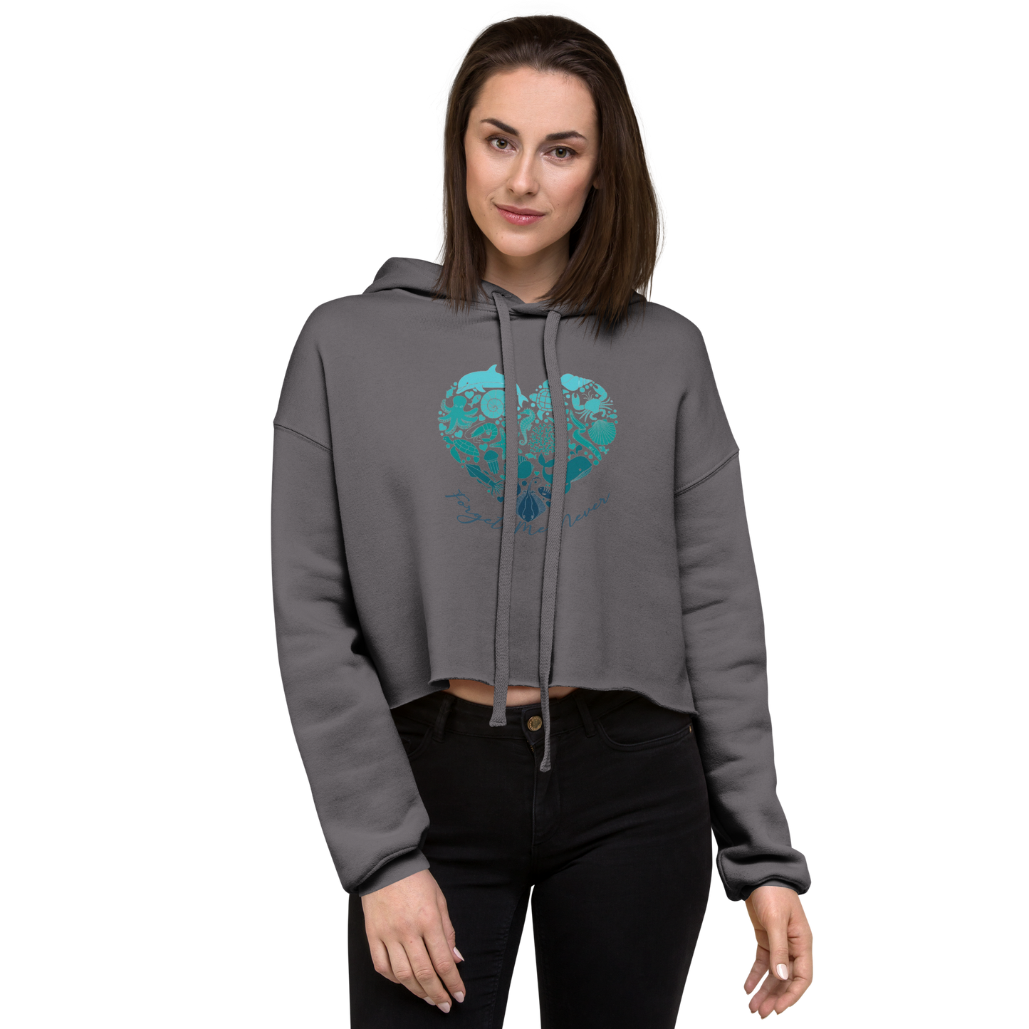 Love of the Ocean Crop Hoodie