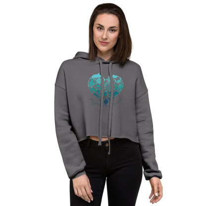 Love of the Ocean Crop Hoodie