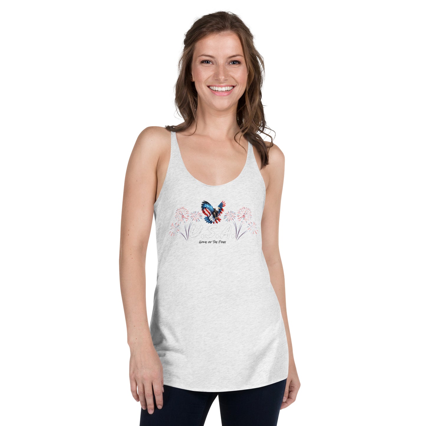 USA Fireworks Racerback Tank